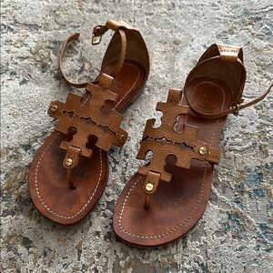 Tory Burch Tan Leather Sandals
